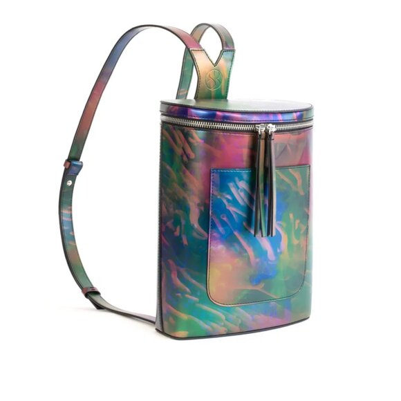 SYDNEY BROWN vegan iridescent mini backpack main image 8